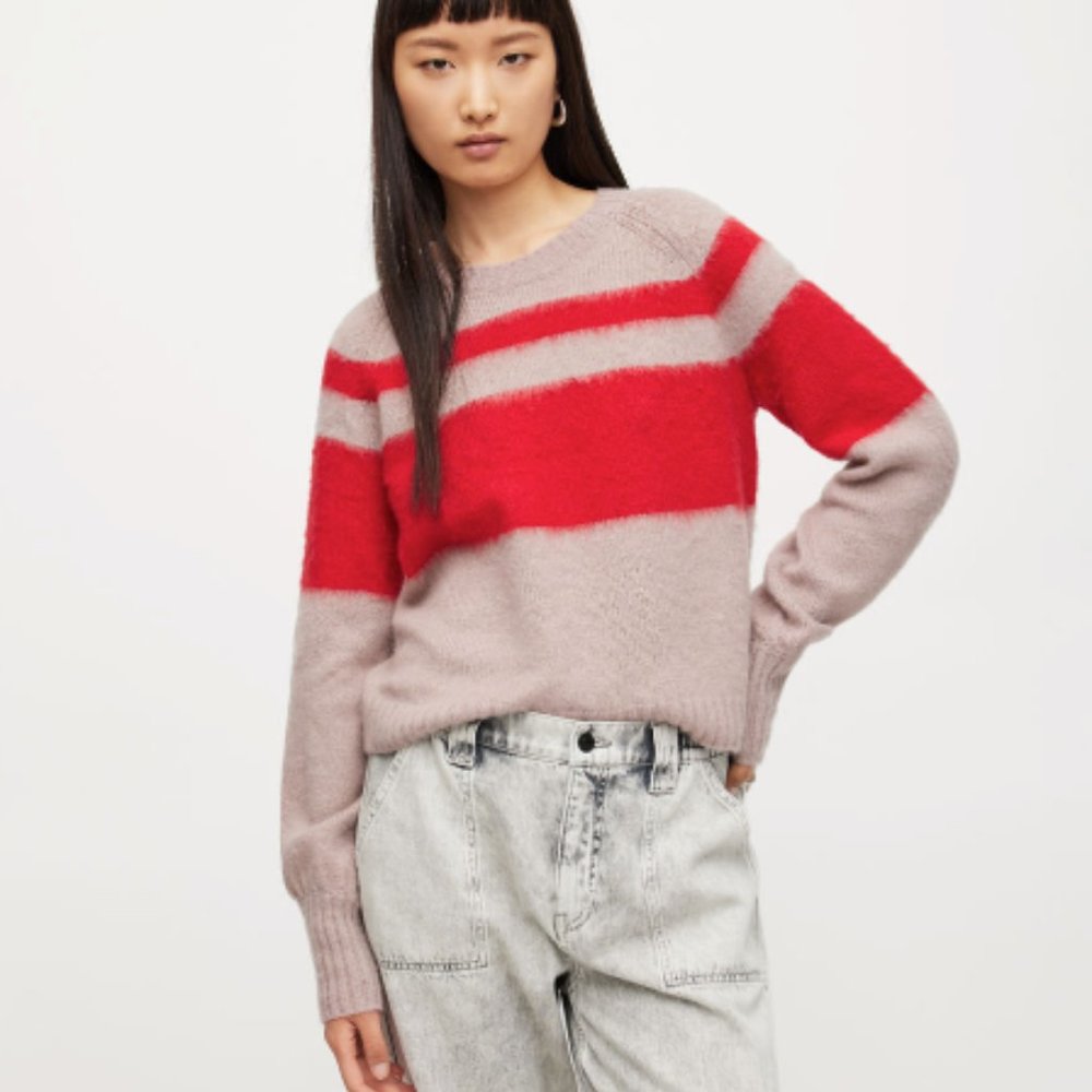 All Saints Lana Stripe Sweater XS